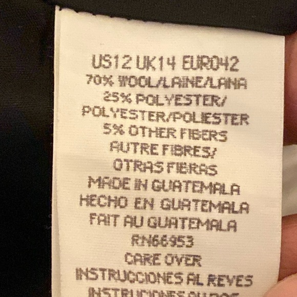 Joan Leslie Vintage Black & White Houndstooth Wool Button-Down Dress size 12 - Picture 11 of 12